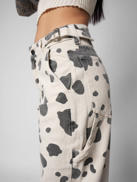 Jean wide leg cow