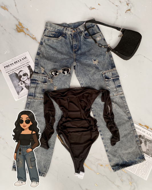 Jean cargo + body janna