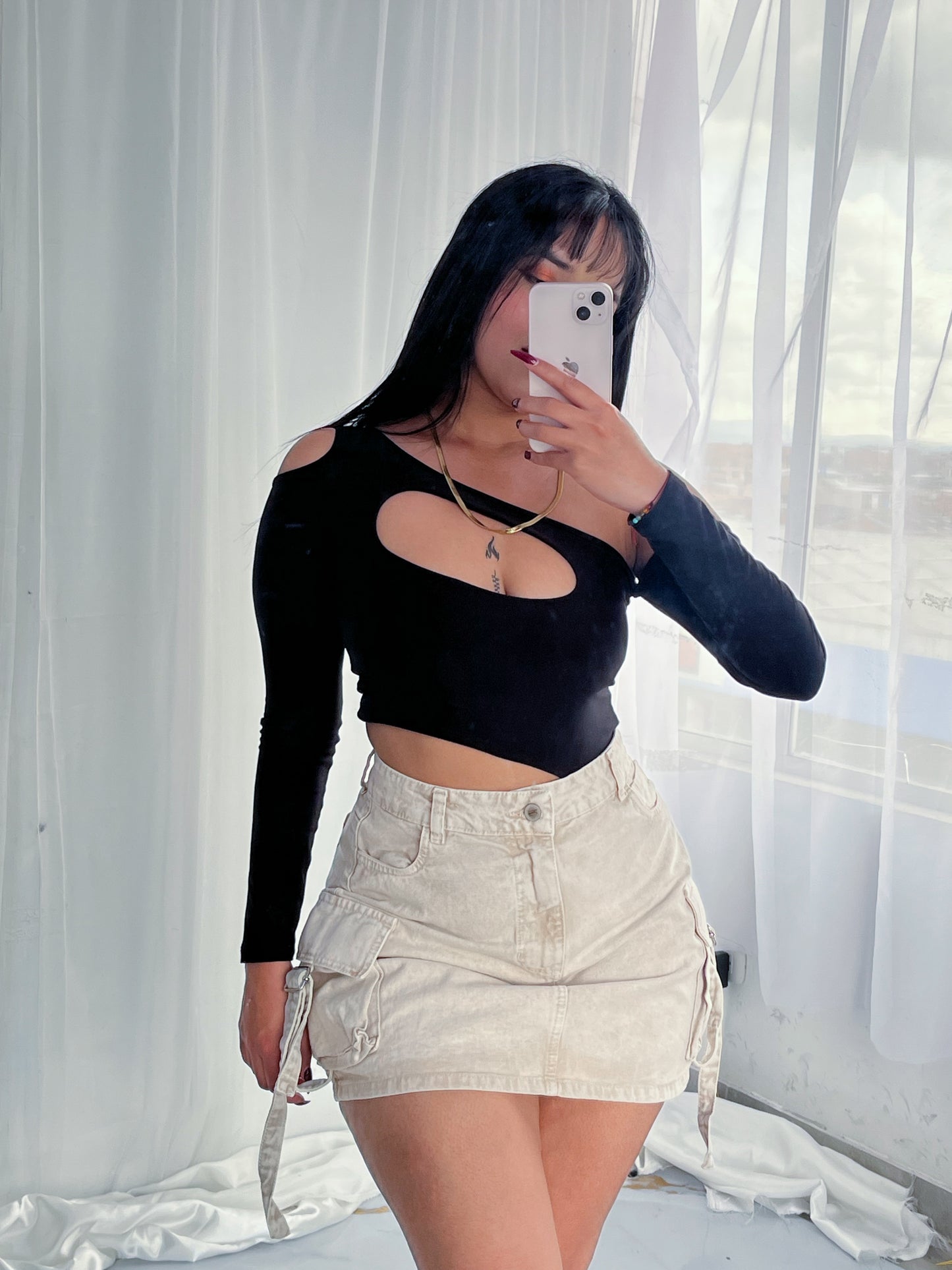 Falda cargo + Body ✨