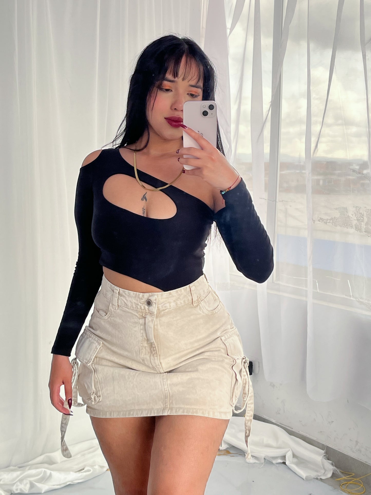 Falda cargo + Body ✨