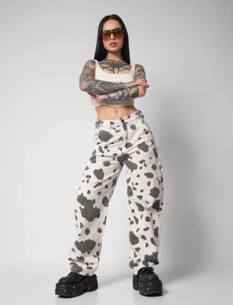 Jean wide leg cow